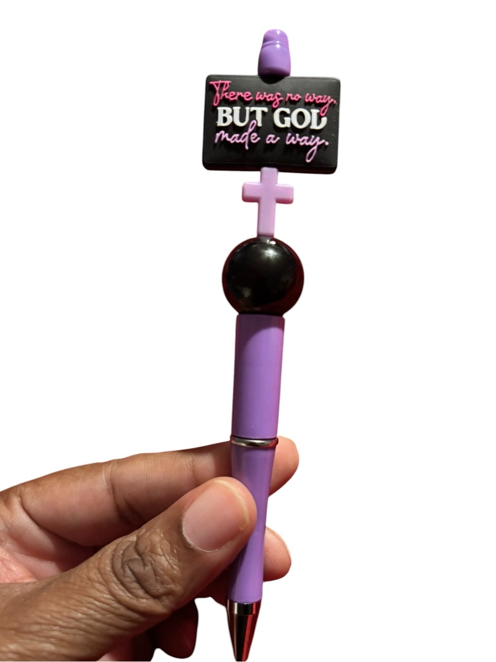 handmade Christian-themed Beadable  Pen